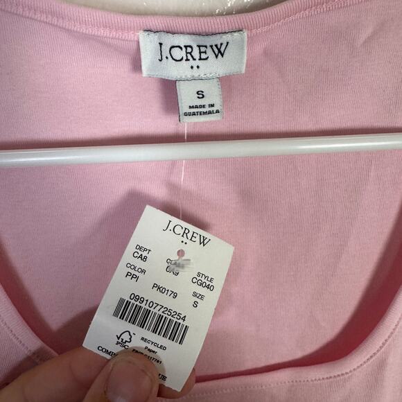 J.Crew Ribbed Scoop Neck Tank Top WMNS S Light Pink Pullover Stretch Sleeveless - Picture 3 of 7